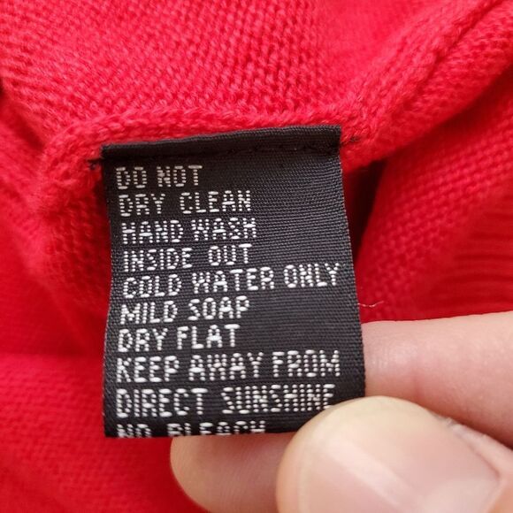 Collective Works Of Berek 2 Embellished Mistletoe Bow 3/4 Sleeve Sweater sz Med - Picture 10 of 10